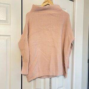 Free People Soft Pink Cowl Neck Sweatshirt Tunic